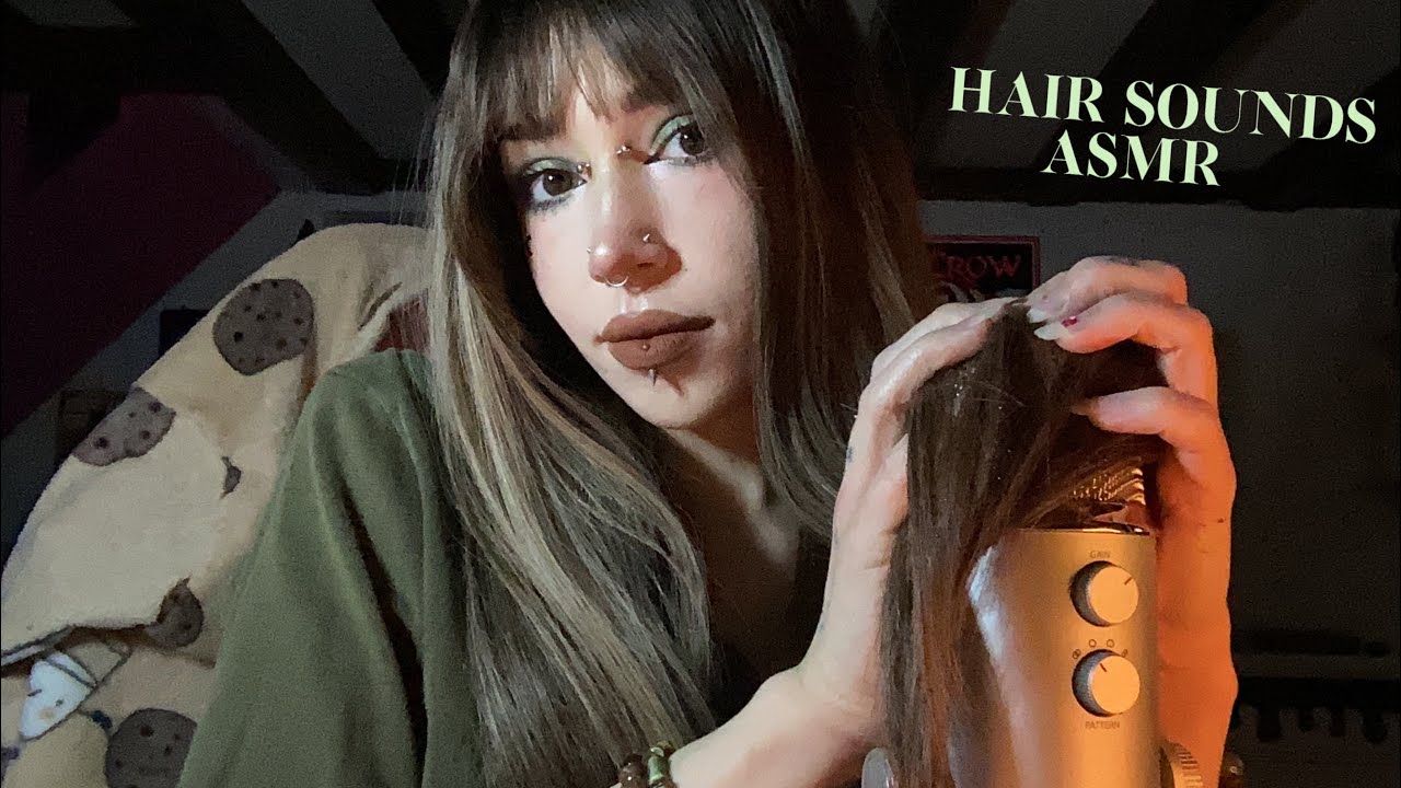 Hair Sounds & Mic Rubbing ASMR | Hair Brushing, Rambling, Whispering