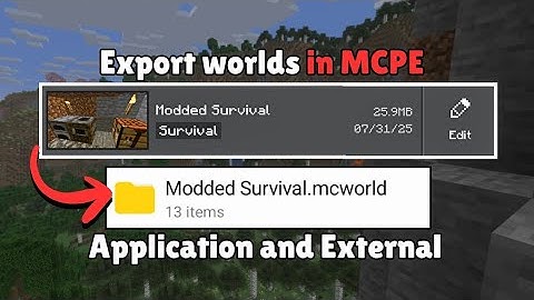How To Transfer Your Minecraft World Application To External Storage 🔥😊