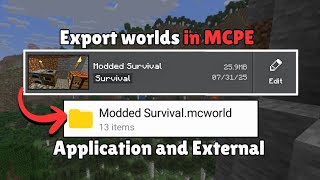 How To Transfer Your Minecraft World Application To External Storage 🔥😊 screenshot 3