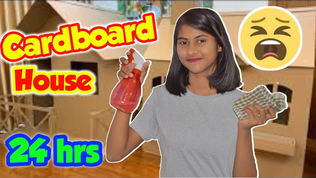 Living In Cardboard House For 24 hours | Riya Kumawat - YouTube