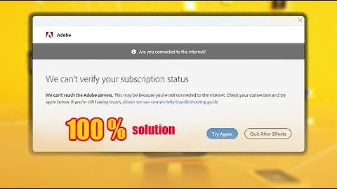 How to fix we cant verify your subscription status Adobe English .