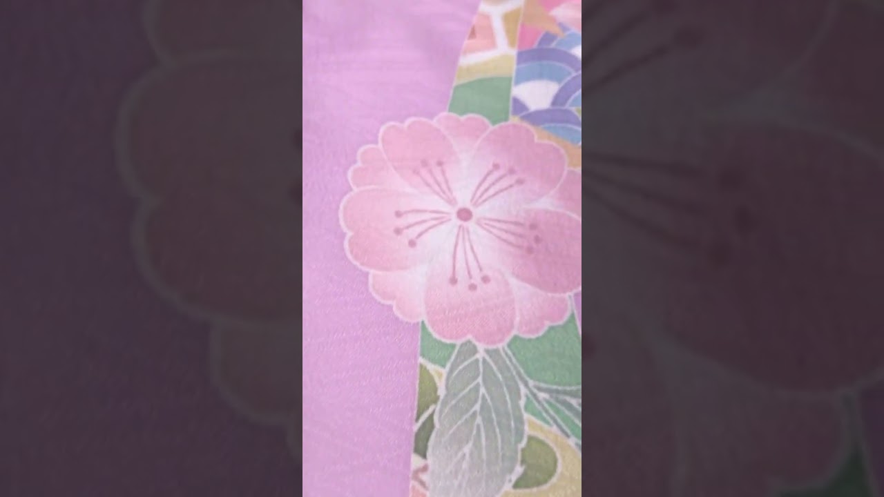 七五三 7歳 女の子着物「msg7_0455」優しい藤色に花柄が華やかな着物