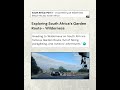 Traveling from Capetown to Wilderness, South Africa