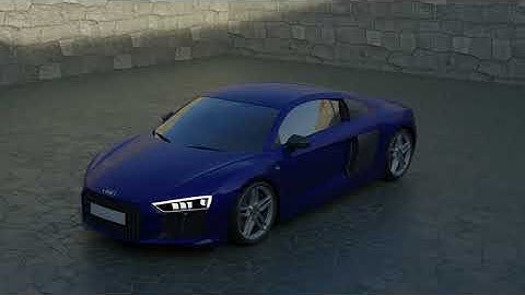 Audi R8 V10 Plus made in blender , render in cycles 360 animation