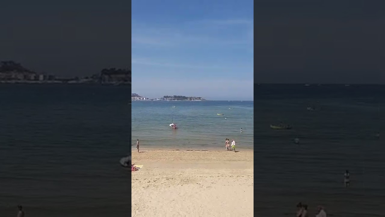Baía de  Baiona  Praia da ladeira Galicia Spain