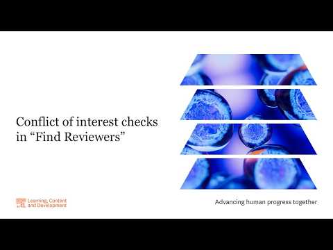 Conflict of interest checks in "Find Reviewers"