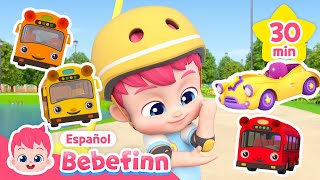 Aprende a Montar Bicicleta y más | Canciones Infantiles de Transportes | Bebefinn en español