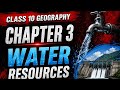 Water resources class 10 geography ch 3 rapid revision full animation cbse
