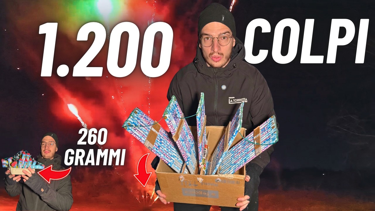ESPERIMENTI con i PETARDI costruisco una FONTANA da 260 grammi e una MAXI BATTERIA da 1200 COLPI!