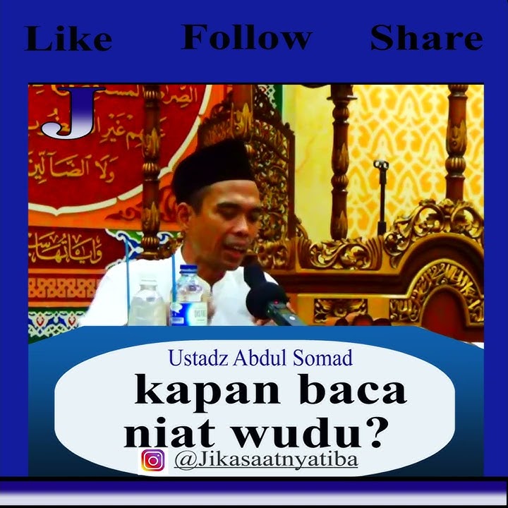 kapan baca niat wudhu? Ustadz Abdul Somad Lc MA