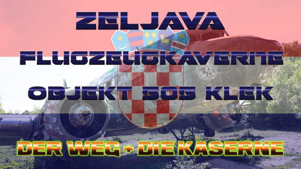 Zeljava - Flugzeugkaverne -  Objekt 505 -  Klek - Der Weg und Kasernenanlage
