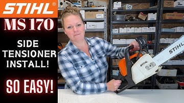 Stihl MS170 kettingzaag - Een zijkettingspanner monteren - Zo eenvoudig is het!