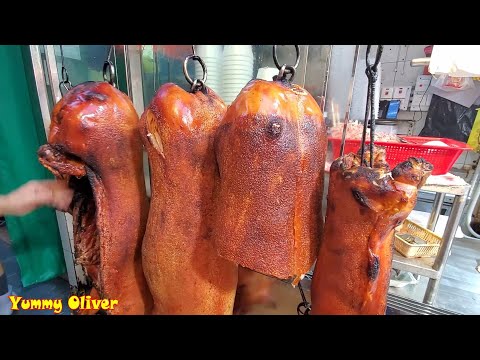 Super#RoastedPig #HongKong Roasted#Piglet #RoastedGoose Soysauce chicken #ASMR StreetFood #香港美食 #新強記
