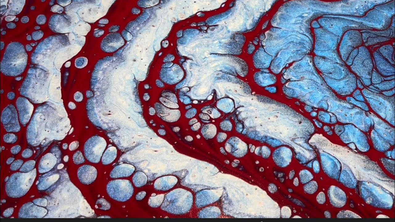 (377) 3D Red White & Blue & NO PURPLE! Straight Pour - Fluid Acrylic ...