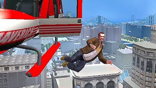 GTA 4 Brutal Helicopter Bailouts Compilation (Euphoria Ragdolls) | Epic Moments #5