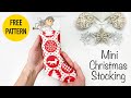 DIY Christmas stocking sewing tutorial + FREE pattern / Christmas decor EASY beginner sewing project