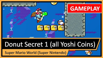 Donut Secret 1 - Normal Exit | Level Gameplay | Super Mario World | Super Nintendo