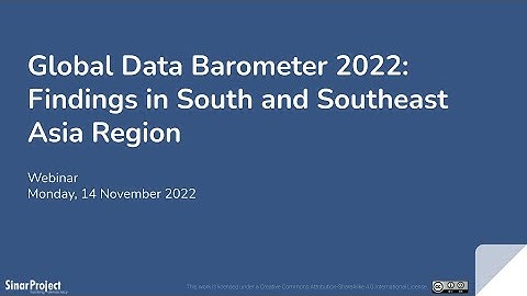 Global Data Barometer 2022 Webinar: Findings in the South and Southeast Asia Region