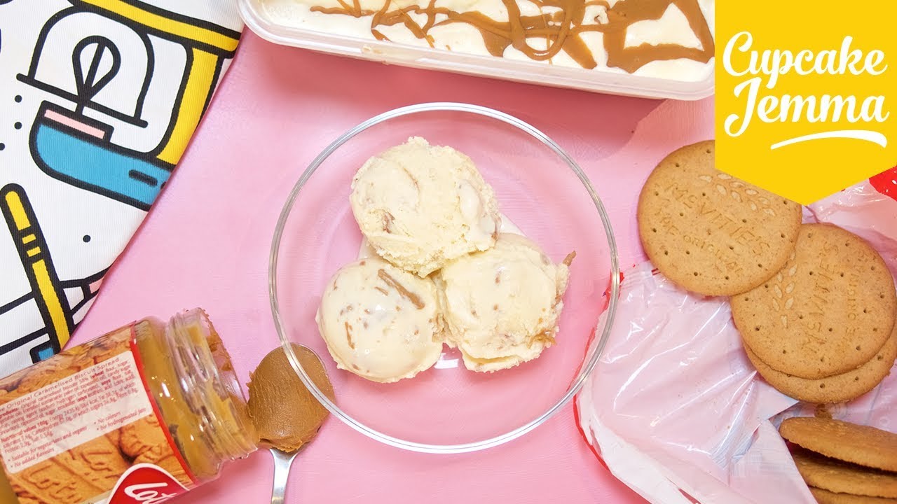 Digestive Biscuit Ice Cream Recipe | Cupcake Jemma | CupcakeJemma