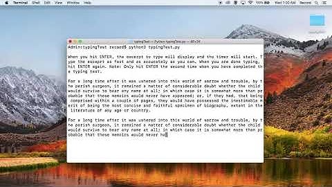 Timed Typing Test (Python)