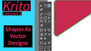 Krita Tutorial : How To Add Shapes As Vectors (3)