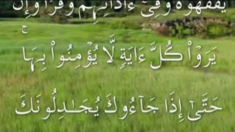 سورة الانعام صفحة ١٣٠ بصوت سعد الغامدي مكتوبة مكررة