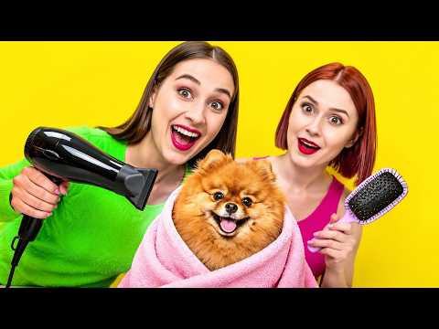 GIRL SAVED A STREET DOG || Makeover of Homeless Puppy! Must-Have Hacks & Gadgets by 123 GO!