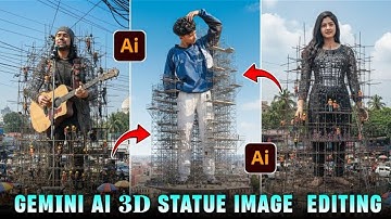 How to make 3d figure Action Trending Photo | giant hyper-realistic statue Google Gemini editing