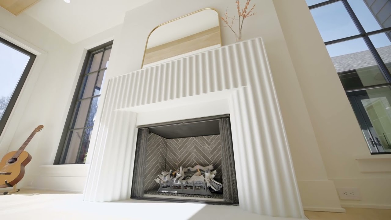 Fluted Stone Fireplace Surround ARCH Casting, Co,