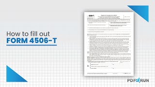 How to Fillout IRS Form 4506T Online | PDFRun