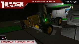 Drone Problems | Space Engineers Multiplayer Survival Video - Modded | #58