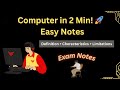 What is a Computer? | Computer: Definition, Characteristics & Limitations