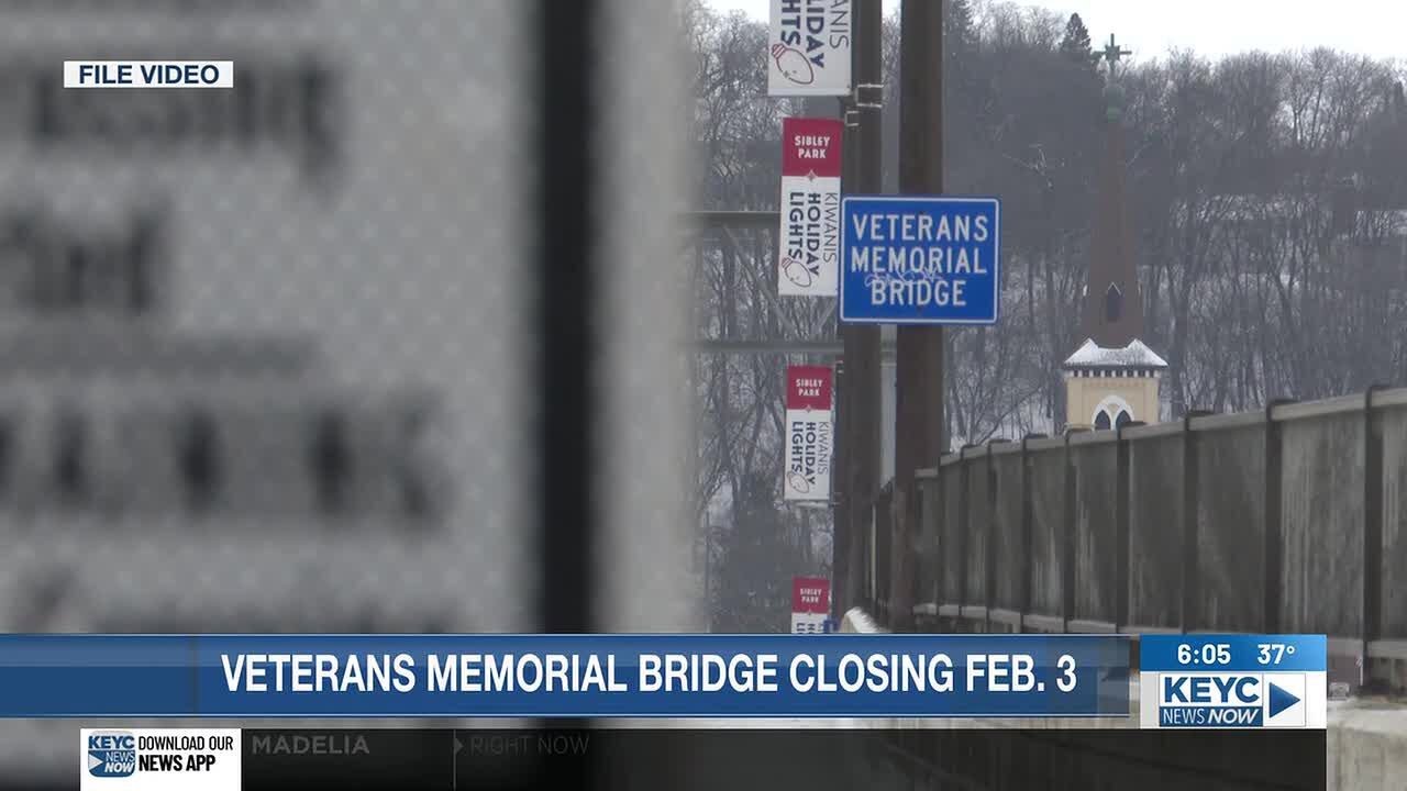 Veterans Memorial Bridge to close in three weeks