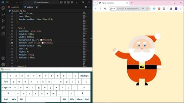 ASMR Programming - HTML & CSS Animation Drawing - Merry Christmas Santa Clause Animation