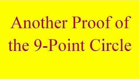 Incenter Excenter Lemma 04 - Another proof of the 9-Point Circle