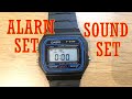 How to turn on / off Beep sound and Alarm sound on Casio F91W super quick