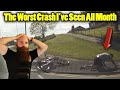 Motorcycle Rider Flies Through Air in Terrifying Crash