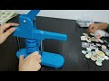 Jvedo缶バッジメーカー 缶バッジマシン 缶バッジマシーン バッジ製造機 ６サイズバッジ作成に対応 バッジ素材付き オリジナルバッジDIY 手作り