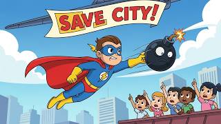 Superhero Kids Save the City 🦸‍♂️🌆 | Fun Rescue Song for Kids | Hamu Happy Kids