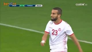 ملخص مباراة تونس واسبانيا 2018 - شاهد محاولات تونس الخطيرة
