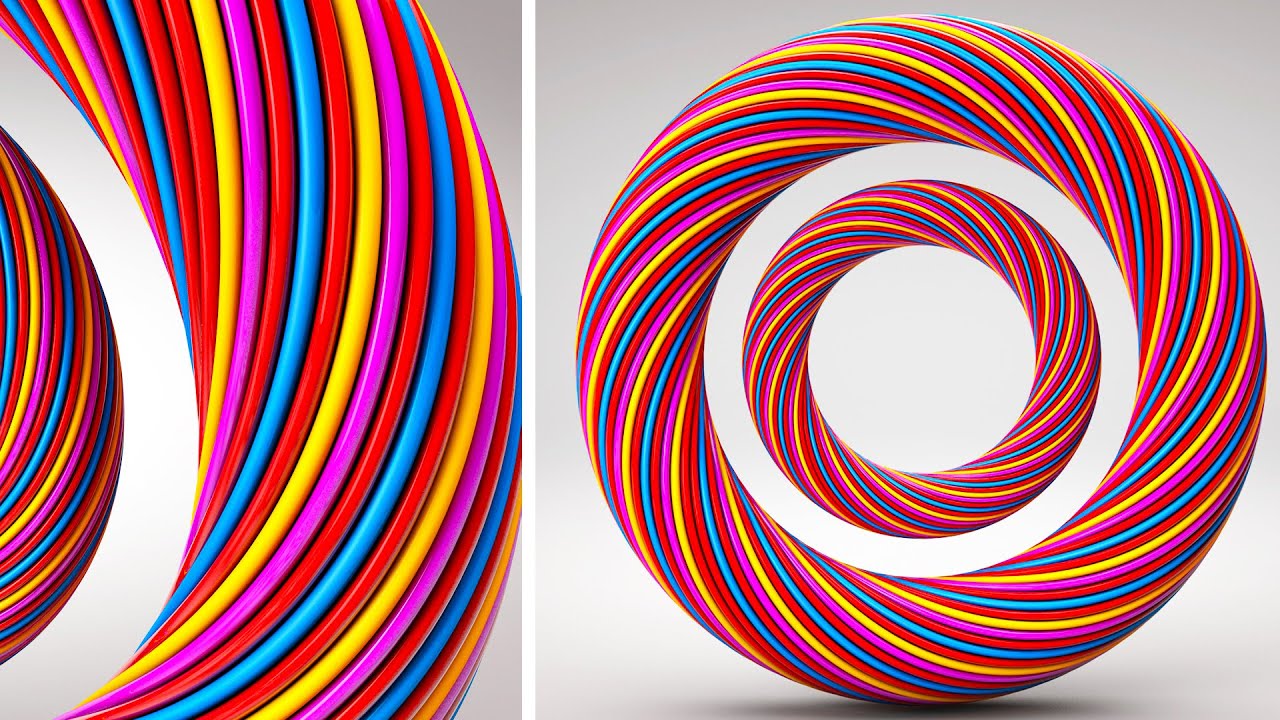 Cinema 4D Tutorial - Abstract Ring - YouTube