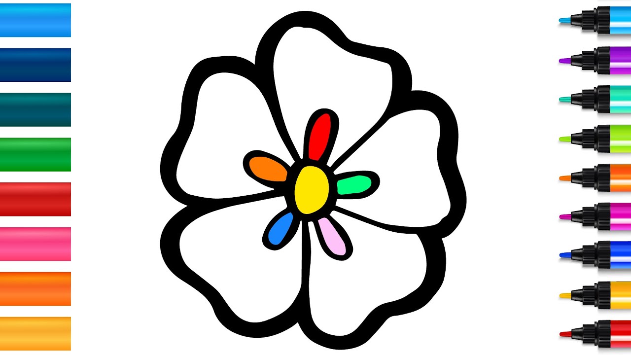 How to Draw a Flower | Step by Step Easy - YouTube