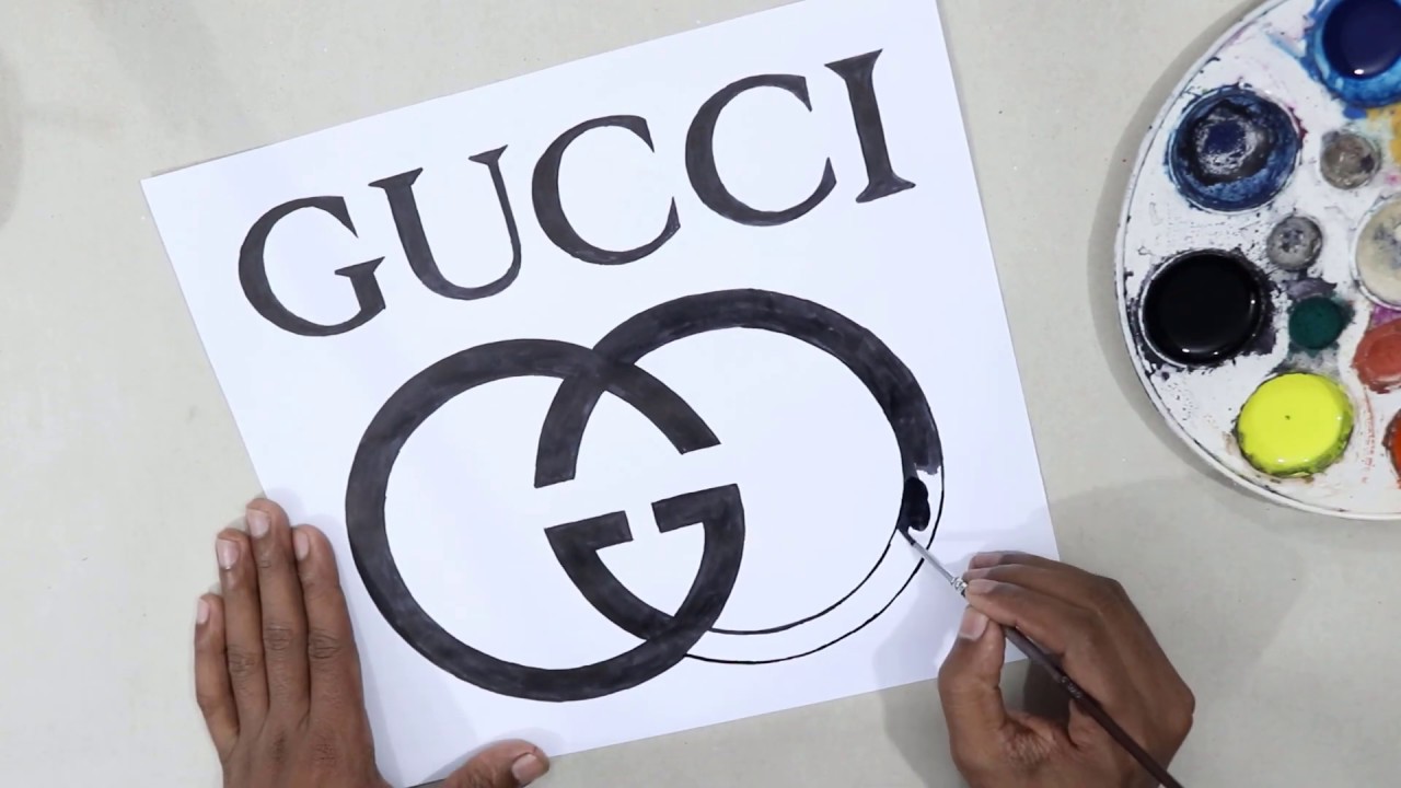 how to draw a gucci sign