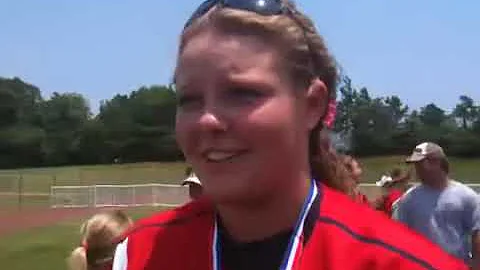 Senior Michele Hester talks with Brandon Speck aft...