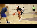 Jaida hall basketball training session