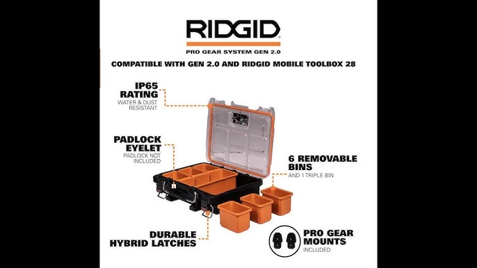 Ridgid Small Parts Organizer Compact Pro Gear System 13 6