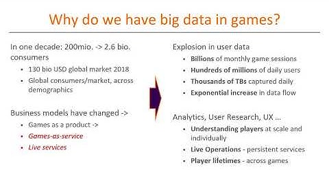 Game Analytics: Big Data and Games
