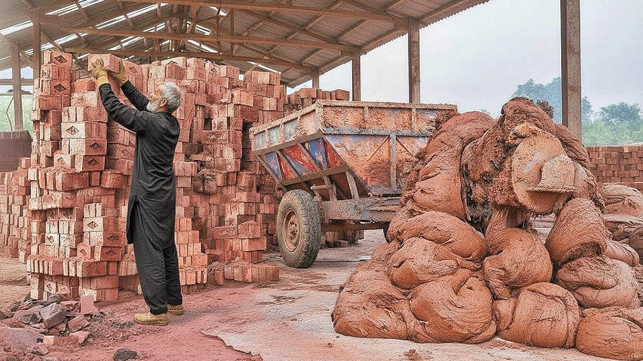 large scale production of clay bricks and pottery- Unbelievable Process |