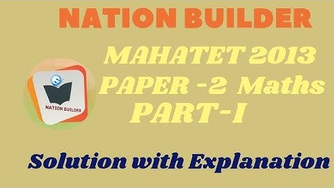 Mahatet maths paper-2 previous question paper solution with detail explanation