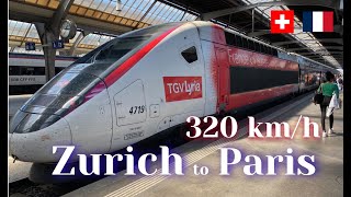 FIRST Class on TGV Lyria, Zurich to Paris | High Speed train at 320km/h | පැ.කි 320 වේගයෙන් පැරීසියට